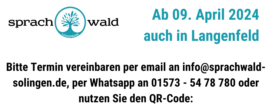 Ab 09. April 2024 ist Sprachwald Solingen auch in Langenfeld anzutreffen